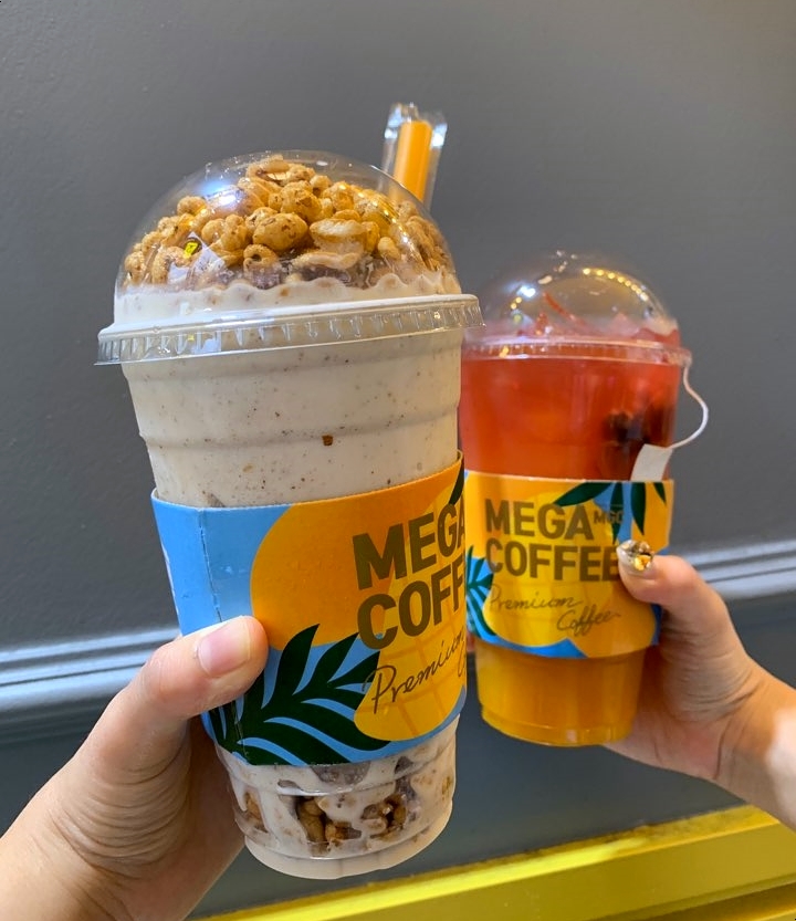  [MEGA Coffee] 조리퐁 음료 , 플레인 퐁크러쉬 & 망고 히비스커스티 후기(feat.메가커피 전체메뉴)