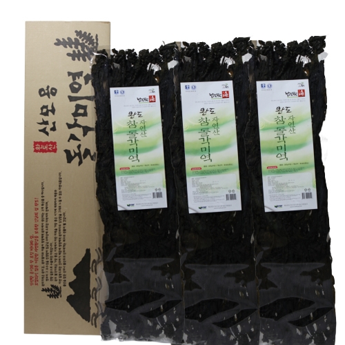  건강의섬완도 남도맛해 자연산 명품 돌각미역 산모미역, 400g, 3개