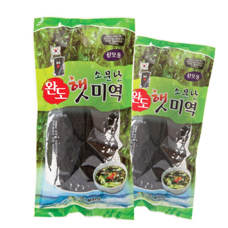  광천김 소문난 완도 햇미역 산모용, 300g, 2개입