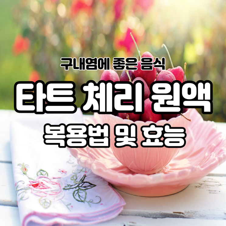  구내염에 좋은 음식 타트 체리 원액 어디까지 마셔봤니?