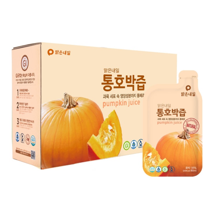  맑은내일 통호박즙, 80ml, 30개