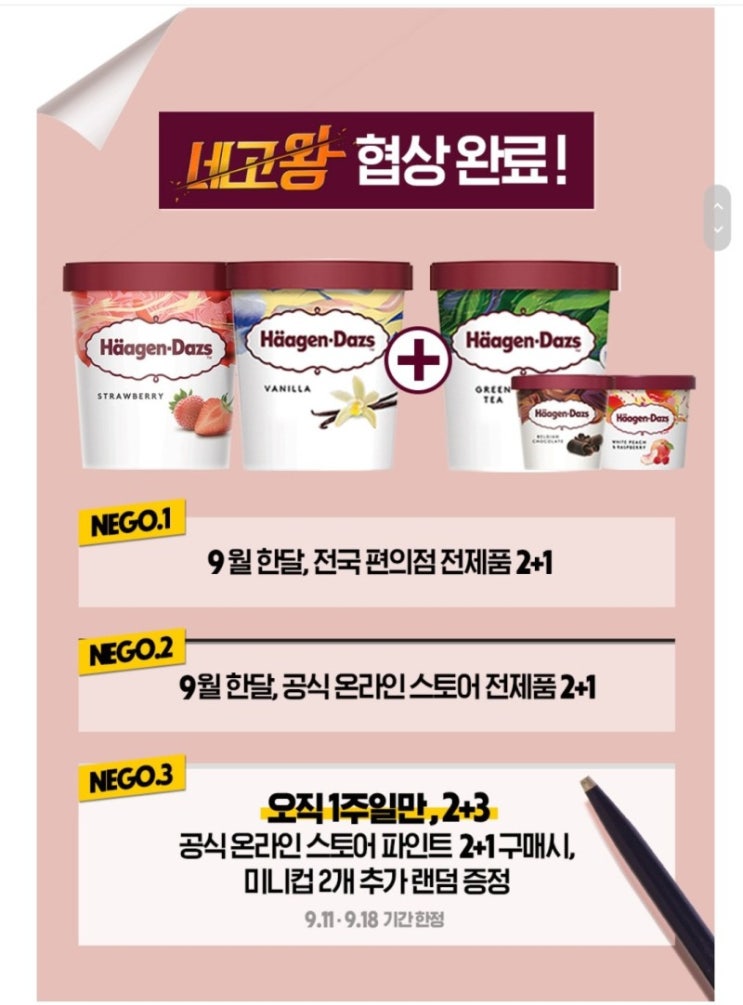 네고왕 황광희 하겐다즈 역대급 파격 할인, 하겐다즈 편의점 할인, 할인정보