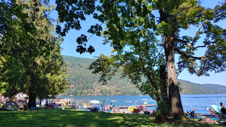  컬터스 레이크(Cultus Lake)에서 하루 보내기~ : 한여름 일상 / 아침부터~일몰까지..._캐나다 아빠 육아휴직