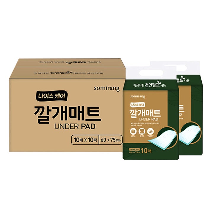  소미랑 성인용 나이스케어 깔개매트, 10매입, 10팩