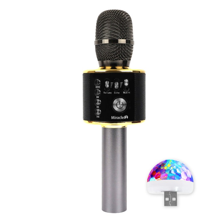  미라클엠 블루투스 마이크 + USB 미러볼, M37-SE