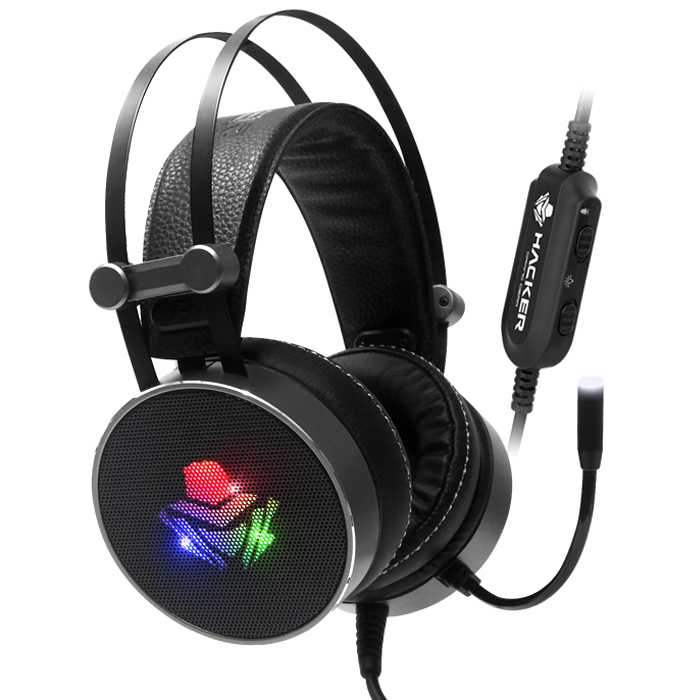  앱코 HACKER 버추얼 7.1 진동 RGB 게이밍 헤드셋, B900U, 블랙
