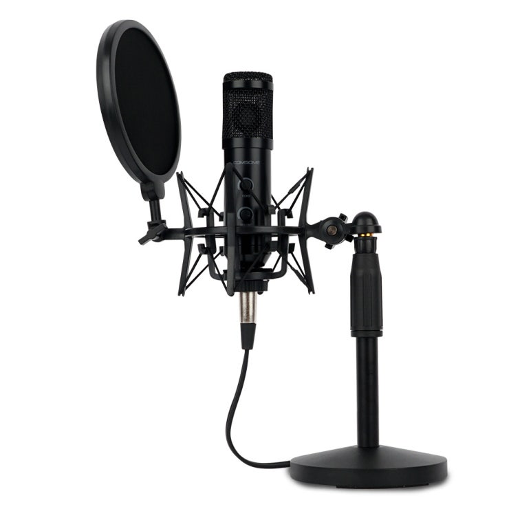  컴썸 유선 방송용 스탠드마이크, MIC-700(블랙)