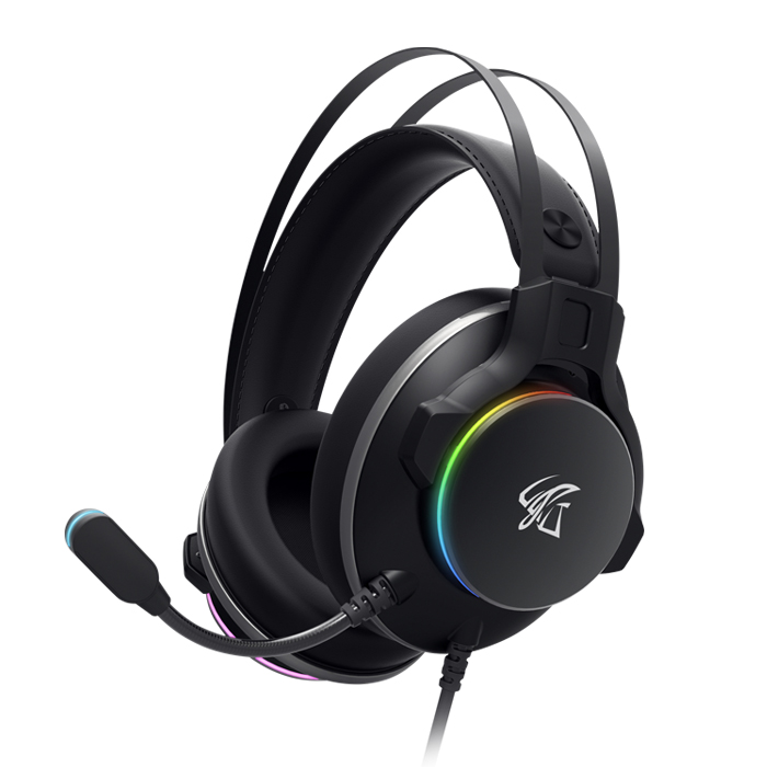  앱코 HACKER N990 ENC 가상 7.1 RGB 3D 진동 초경량 게이밍 헤드셋, 블랙, 단일 상품