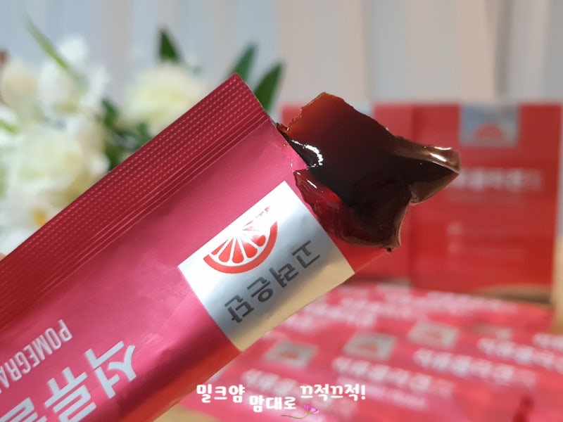 고려은단 석류콜라겐 젤리스틱 먹기 편하고 맛도 있어요
