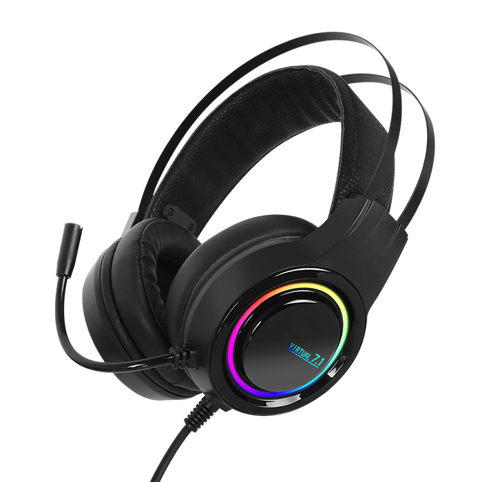  콕스 가상 7.1 RGB LED 진동 게이밍 헤드셋, CH50 IMPACT, 혼합 색상