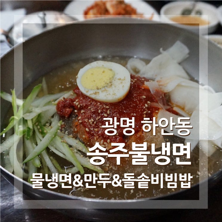  광명 송주불냉면 하안동 물냉면 돌솥비빔밥 갈비만두