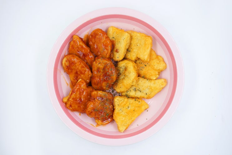  사조 안심치킨너겟 양념반후라이드반 만들기