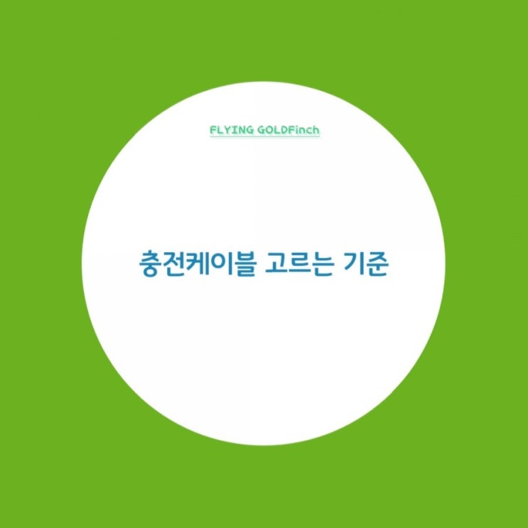  충전케이블 고르기!(아무거나 사용하면 기계가 망가질 수도 있다?)