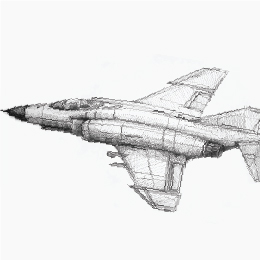 볼펜으로 그린 " F-4 팬텀 " / Drawing with ballpoint pen " F-4 Phantom "