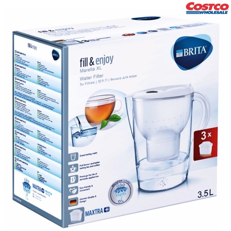  브리타 마렐라 정수기 3.5L + 필터3개 코스트코 삼시세끼 어촌편, 마렐라 3.5L 프로모션팩