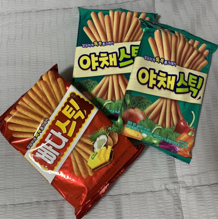  롯데제과 야채스틱&빠다스틱 두가지
