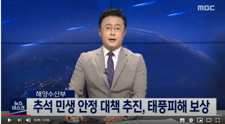 해수부, 추석 민생안정대책 수산물방출 / MBC강원영동NEWS 해수부, 추석 민생안정대책 수산물방출 / MBC강원영동NEWS