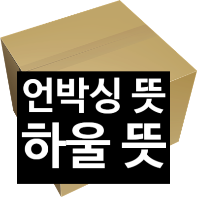  언박싱 뜻과 하울 뜻!
