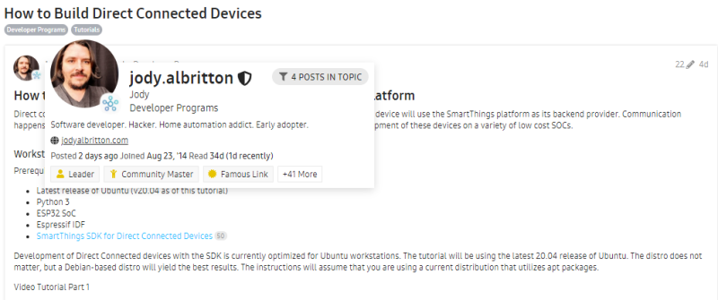 SmartThings 개발자 커뮤니티에 소개된 SmartThings SDK for Directed Connected ...