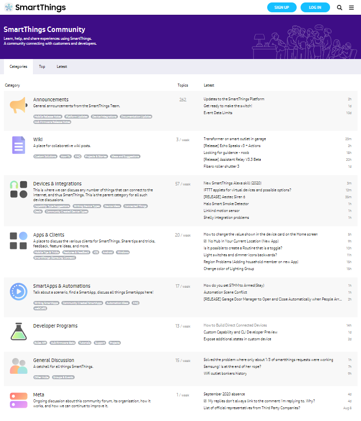  SmartThings 개발자 커뮤니티에 소개된 SmartThings SDK for Directed Connected Devices (SmartThings Device SDK)