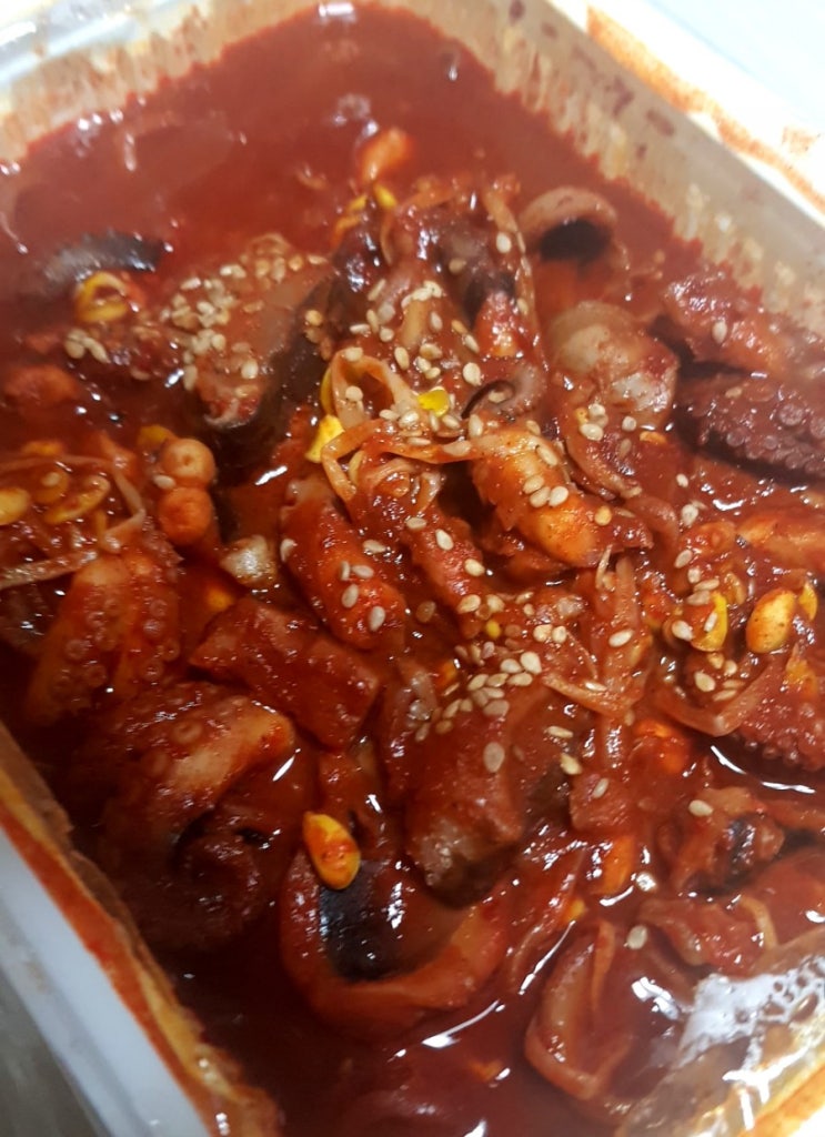  구미 옥계동 맛집 용두동쭈꾸미 배달을 시켜보았습니다.