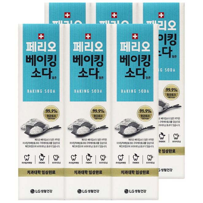 페리오 베이킹소다 담은 치약, 100g, 6개