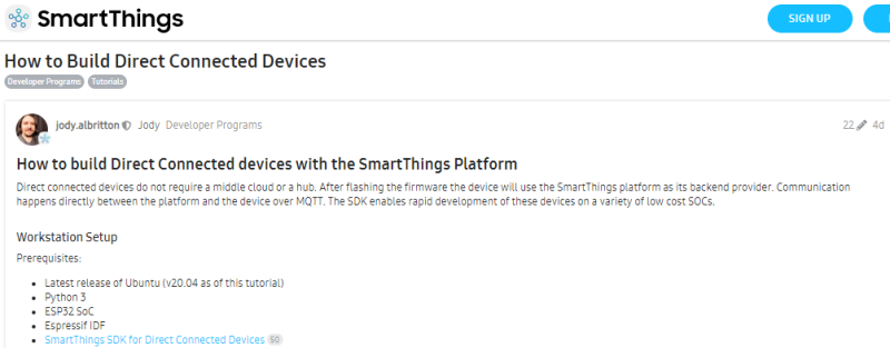 SmartThings 개발자 커뮤니티에 소개된 SmartThings SDK for Directed Connected ...