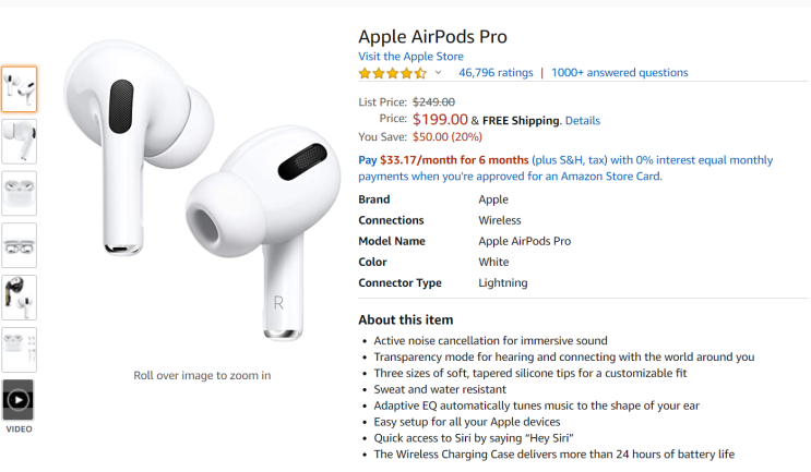  Apple AirPods Pro 애플 에어팟 프로 할인해서 가격 좋으네요. Apple Watch 애플워치 3세대 38미리도...(아마존)