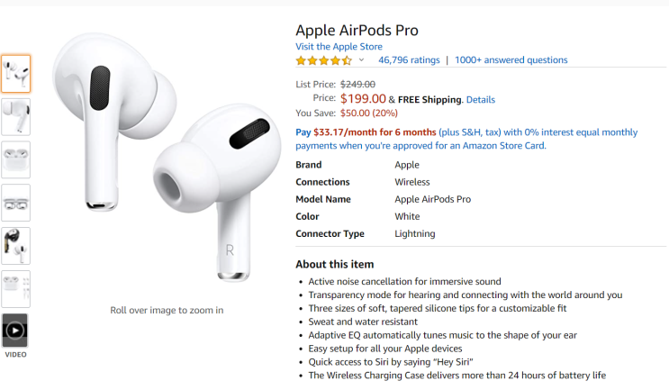 Apple AirPods Pro 애플 에어팟 프로 할인해서 가격 좋으네요. Apple Watch 애플워치 3세대 38미리도...(아마존)