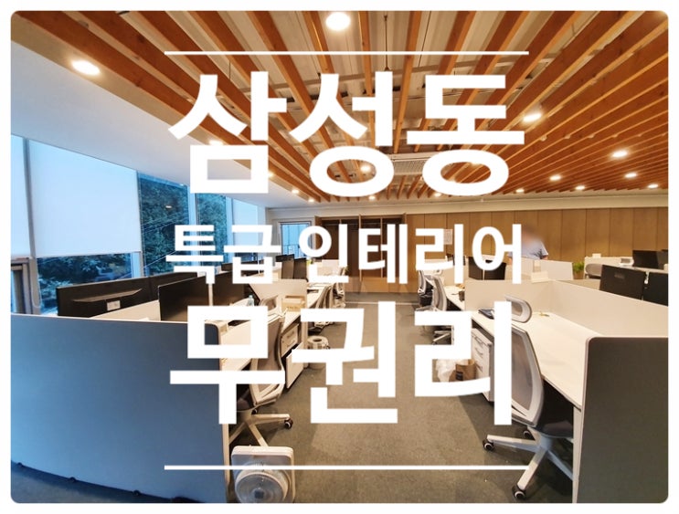  특급 인테리어 무권리 삼성동 대형 사무실