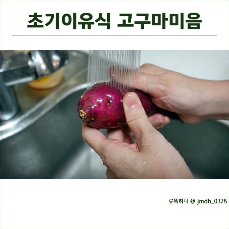  초기 이유식 고구마 미음 : 고구마를 먹으니 바로 고구마응아 뿅