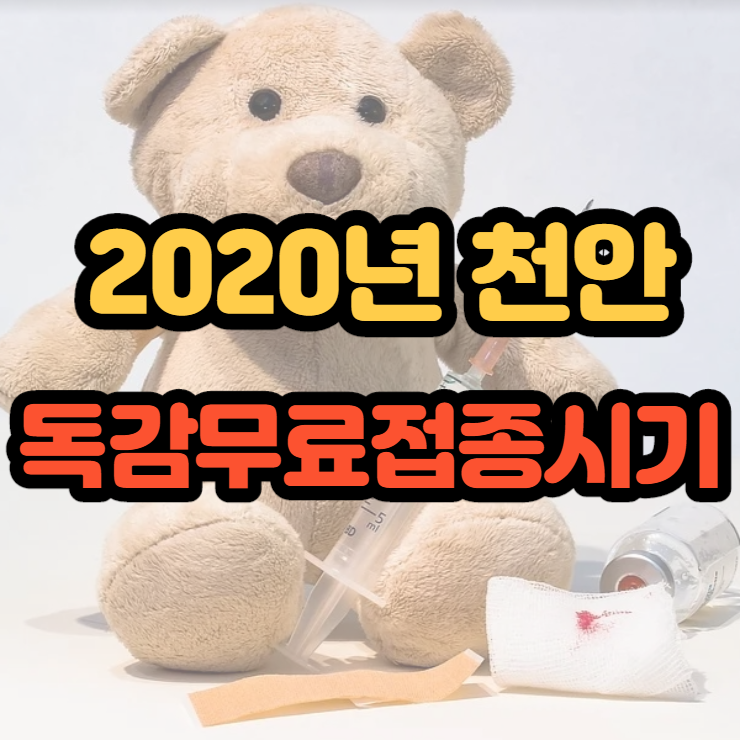  2020년 천안 독감 무료접종시기 및 천안독감 위탁의료기관 알려드려요