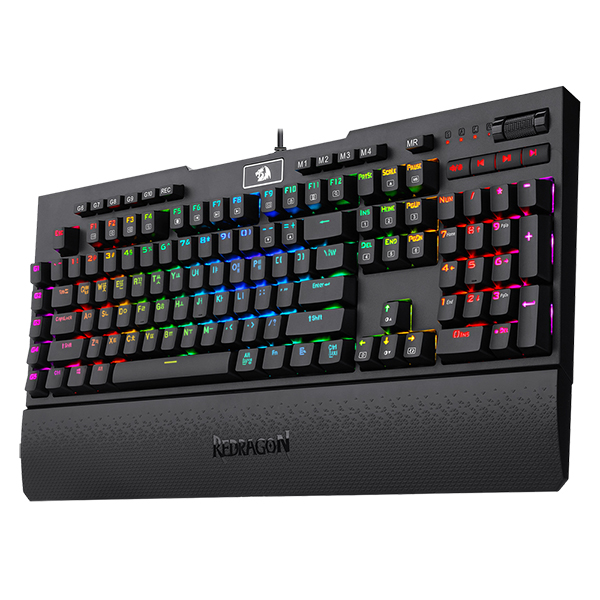  Redragon BRAHMA RGB 게이밍 키보드 청축, K586RGB, 블랙