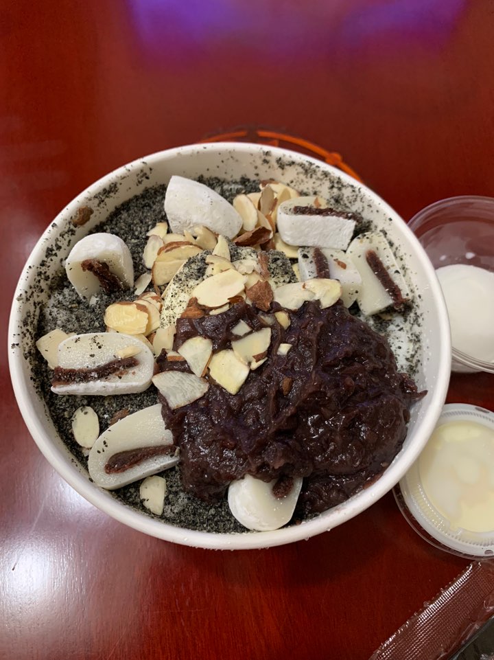  부평 <설빙> 배달 메뉴 흑임자빙수 +배달비 3천원