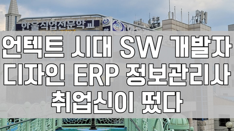  언텍트 시대 SW 개발자 디자인 ERP 정보관리사 취업신이 떴다