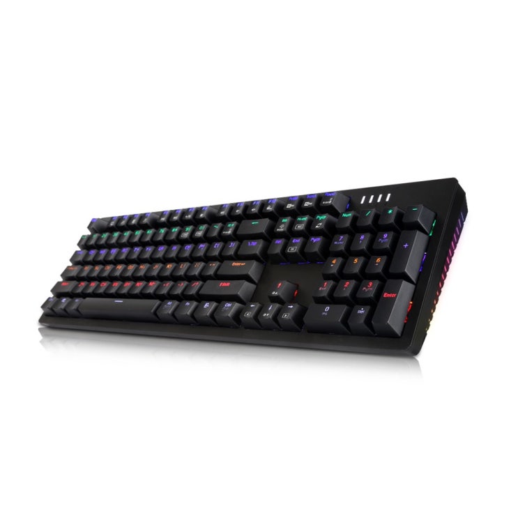  앱코 HACKER 축교환 측면 RGB 라이팅 이중사출 게이밍 기계식 키보드 청축, 블랙, K515