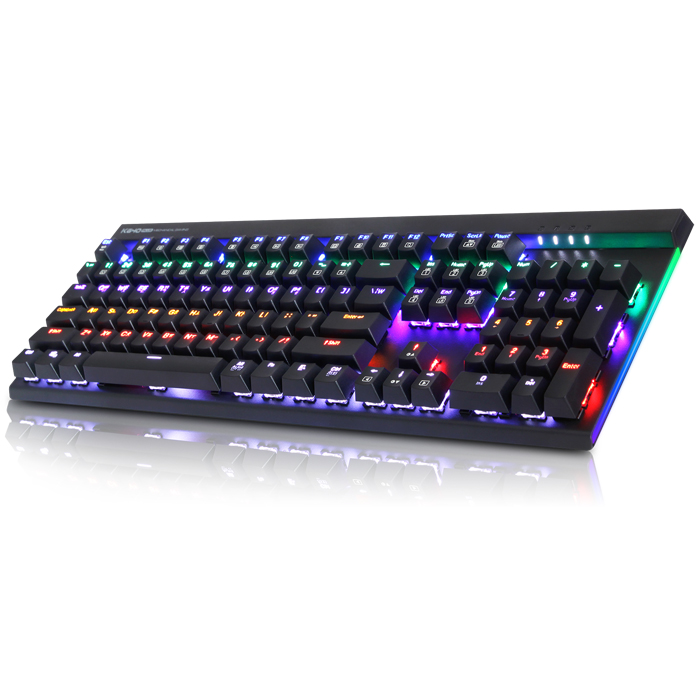  앱코 플러스 척축 축교환 측면 LED 게이밍 기계식키보드, K640, 블랙