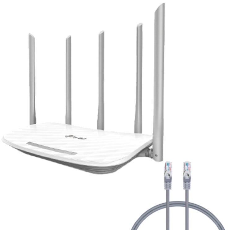  티피링크 공유기 ARCHER C60 + 랜선 CAT5.E 15M, ARCHER C60, CAT5.E 15M(G)