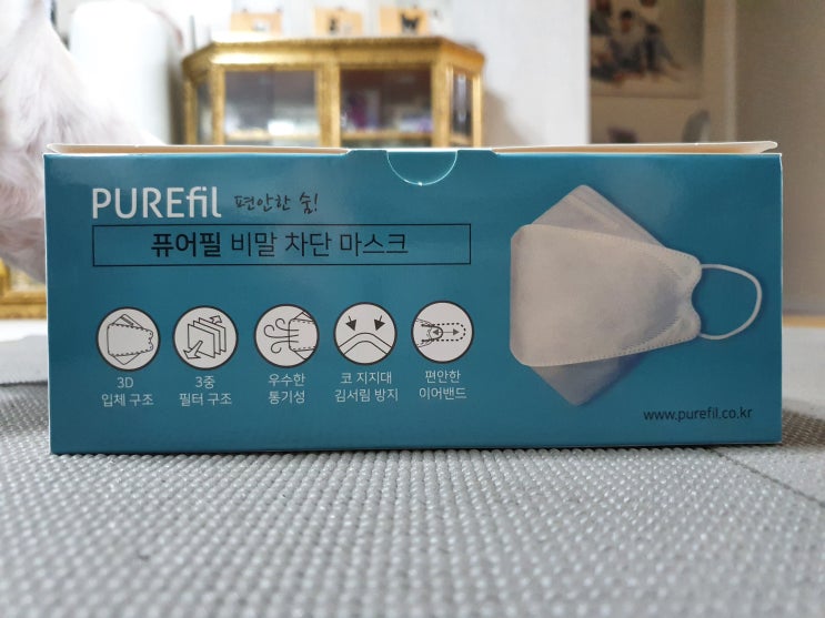  [내돈내산] 요즘 필수품! 3D비말차단마스크  퓨어필, 마스크 보관 케이스