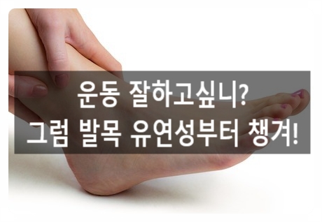  스포츠아일랜드에서 알려주는 발목유연성운동or발목스트레칭!