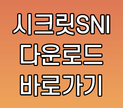 시크릿SNI(SecretSNI) HTTPS 차단 사이트 PC 우회하기 시크릿SNI(SecretSNI) HTTPS 차단 사이트 PC 우회하기