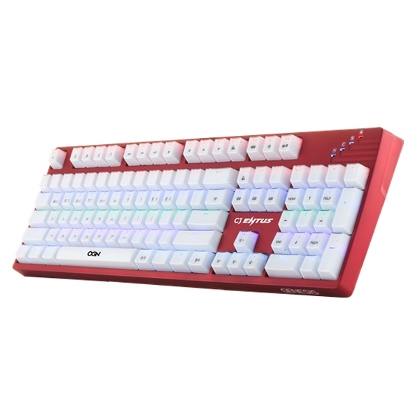  CJ 이엔엠 CJ 엔투스 기계식 광축 게이밍 키보드, OGN-K550GC GENESIS I, 버건디