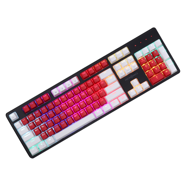  마이크로닉스 MANIC X50 4세대 광축 PBT 게이밍 키보드, MANIC X50 Gaming Keyboard, 블랙 레드