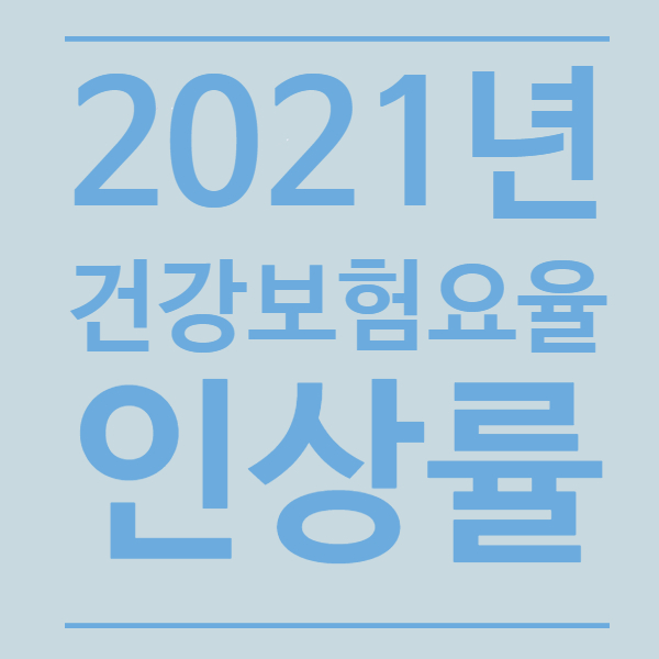  2021년 건강보험요율 인상률과 신규 보험급여