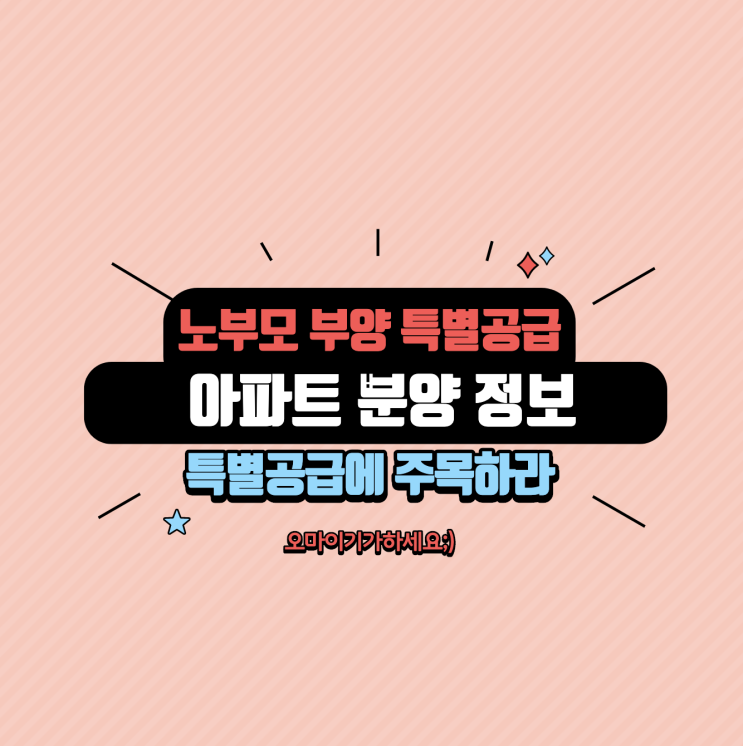  노부모 부양 특별공급 부동산청약 부동산분양