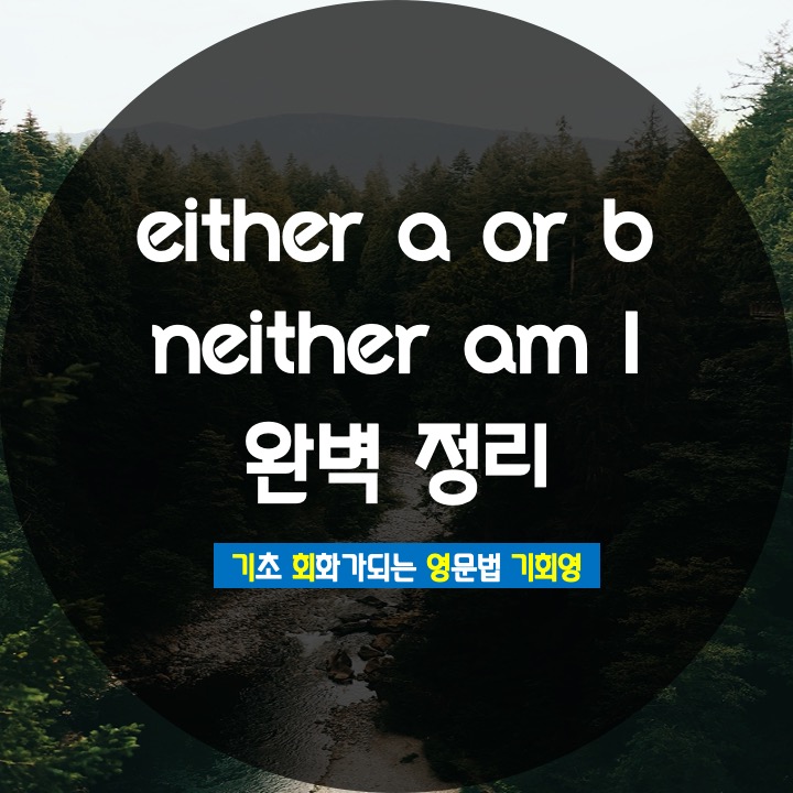 either a or b / me neither 완벽 정리 - 기회영 영어