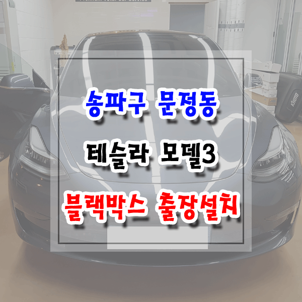 [씽씽이네] 블랙박스 출장설치 송파구 문정동 테슬라 모델3 아이나비 QXD5000