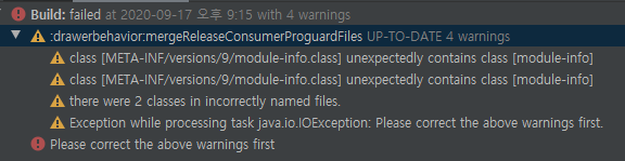  classes in incorrectly named files - mergeReleaseConsumerProguardFiles