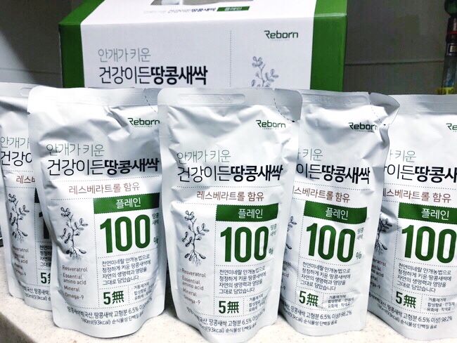  [식물성 단백질 음료] 맷돌로 갈은 100%땅콩새싹, 이거 맛있다! 안개가 키운 건강이든 땅콩새싹