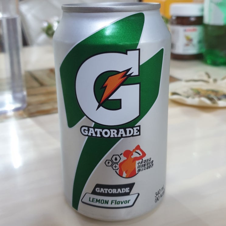  롯데칠성음료 게토레이 캔 레몬향 340ml 이온음료 칼로리(열량) 및 영양성분 정보